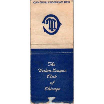 The Union League of Chicago Advertising Matchbook Cover SA9-M2