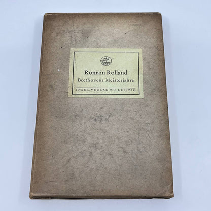 1930 Beethovens Meisterjahre Romain Rolland German Hardcover Dust Jacket Box TE9