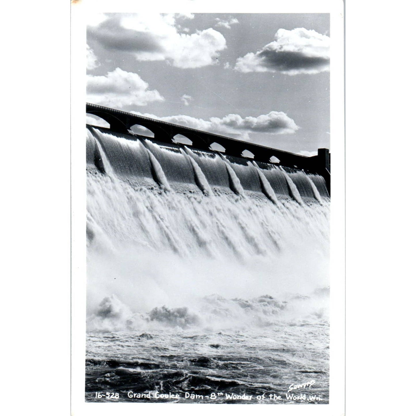 Antique Postcard RPPC 8th Wonder of the World Grand Coulee Dam Washington TD9