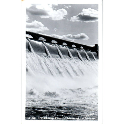 Antique Postcard RPPC 8th Wonder of the World Grand Coulee Dam Washington TD9