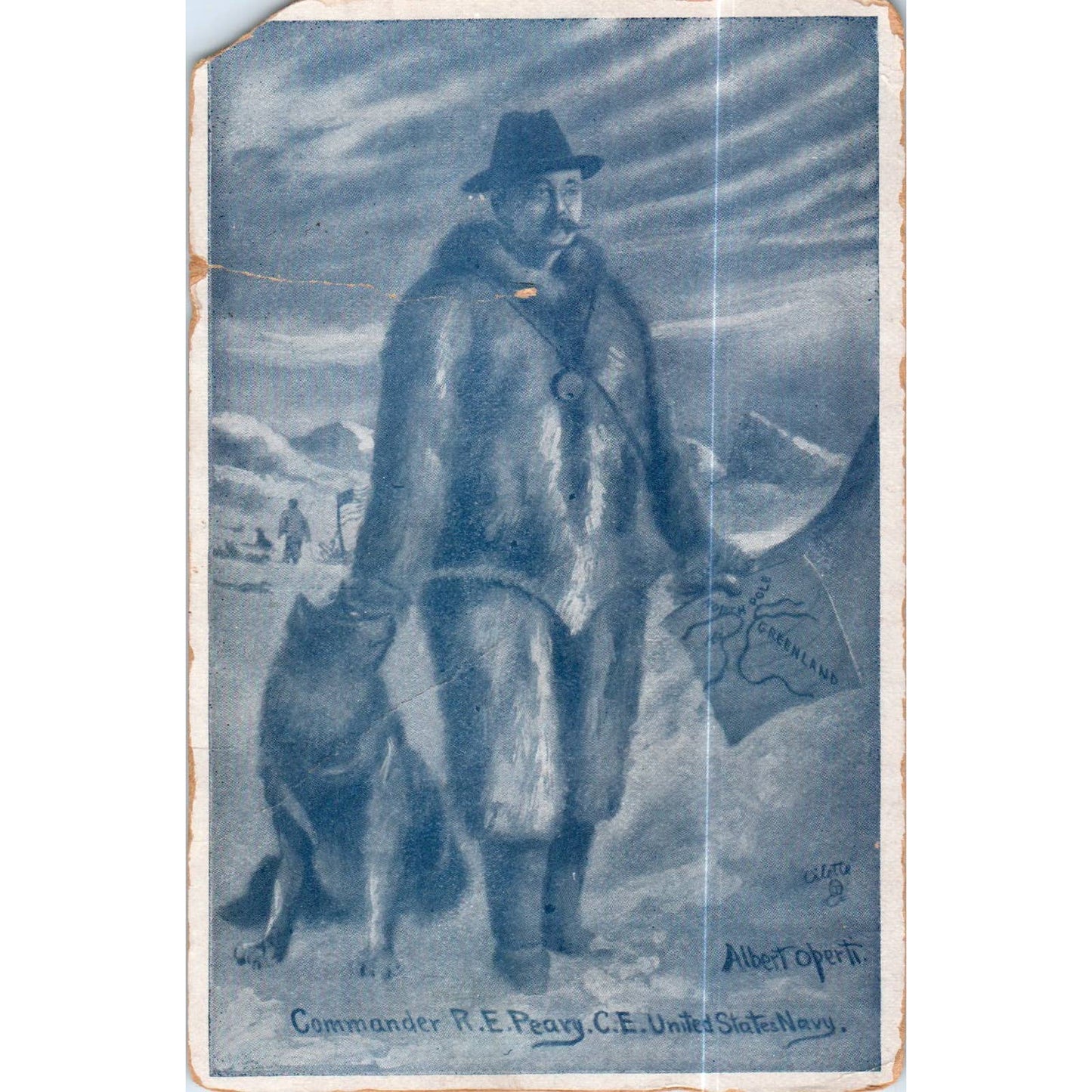 Commander R.E. Perry United States Navy Raphael Tuck Original Postcard TK1-P14