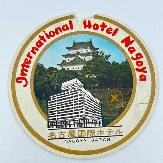 1950s Nagoya International Hotel Bag Tag Nagoya Japan SC6