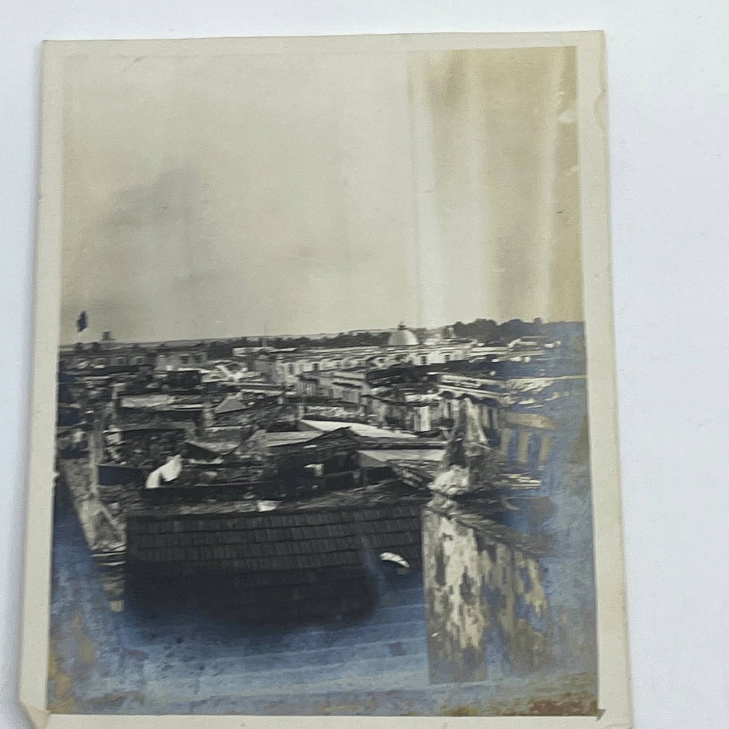 1903 Original Sepia Photograph Veracruz Looking Southwest from Docks AC7