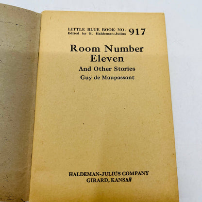 1947 What Happened in Room No. 11 Other Stories Maupassant Little Blue Book EA1