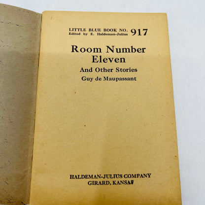 1947 What Happened in Room No 11 Other Stories Maupassant Little Blue Book P9-14