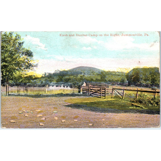 1911 Postcard Knob and Dunbar Camp on the Right Jummonville PA TD9-P1