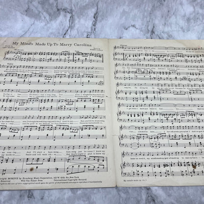 My Mind's Made Up To Marry Carolina L Brown R Cowan 1917 Antique Sheet Music TI1