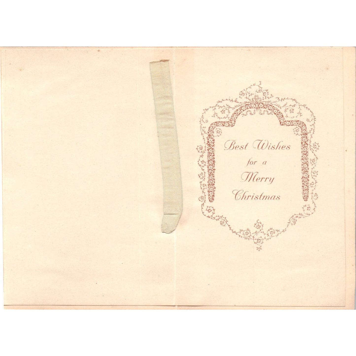 Antique Remembrance Folding Greeting Card Victorian Woman Bow SE5