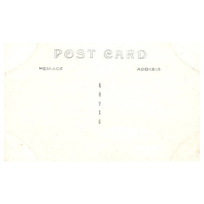 WWI Battleship Scene - Rough Weather for US Navy - Original Postcard RPPC TJ8-4