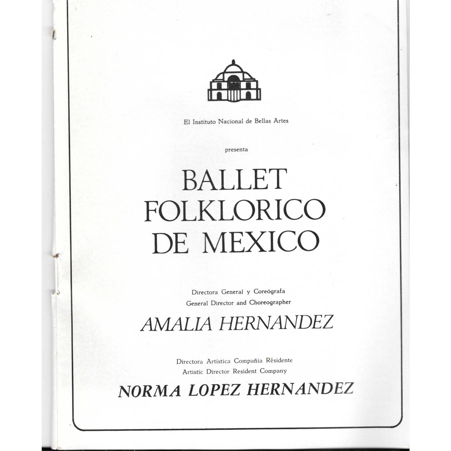 1970 Ballet Folklorico de Mexico Program Spanish and English TJ7