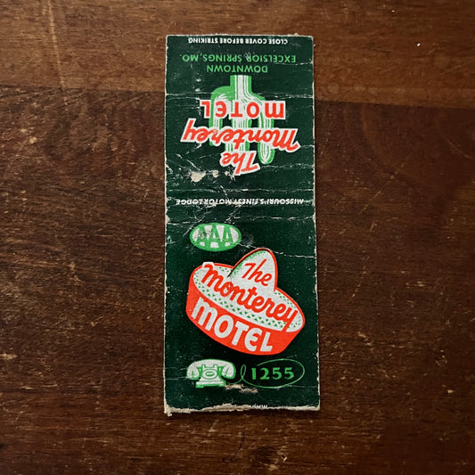 The Monterey Hotel Excelsior Springs MO Advertising Matchbook Cover MM11-5