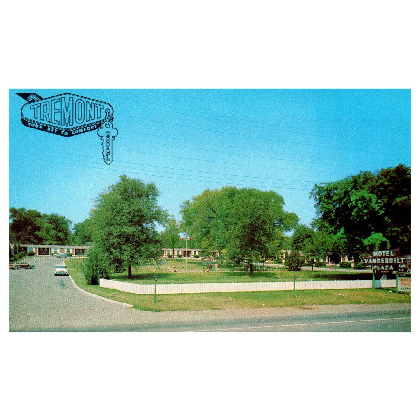 Vintage Postcard - Vanderbilt Plaza Motel Nashville Tennessee TJ7-1