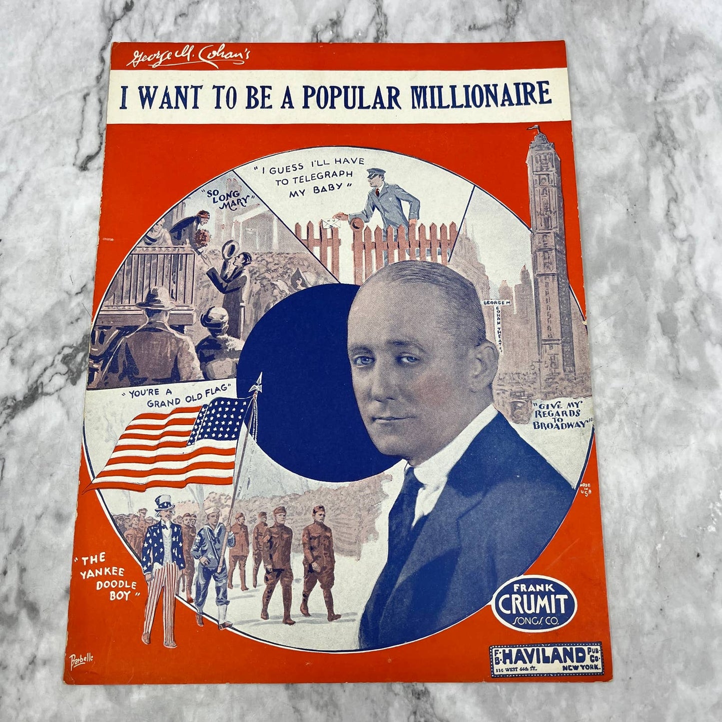 I Want to Be a Popular Millionaire George M. Cohan 1931 Sheet Music TK2-SM3