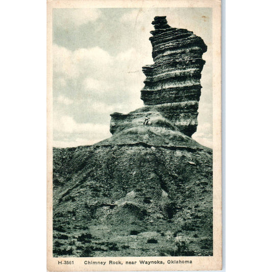 Chimney Rock Near Waynoka Oklahoma 1909 Original Postcard TK1-P1