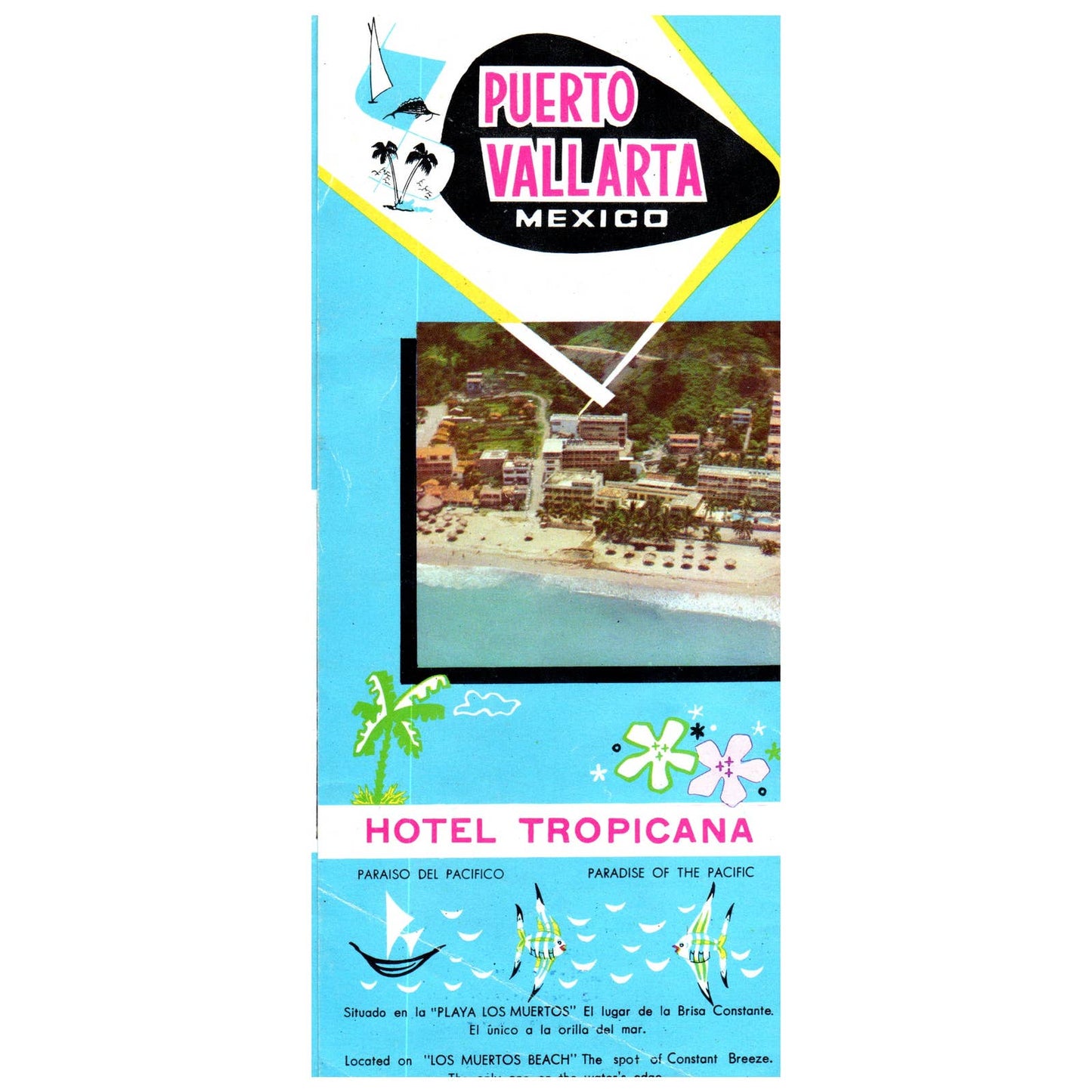 1960s Puerto Vallarta Hotel Tropicana Travel Brochure and Rate Sheet SE4