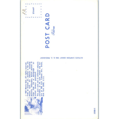 Ulysses S. Grant Portrait Morris Katz 1967 Original Postcard TK1-22