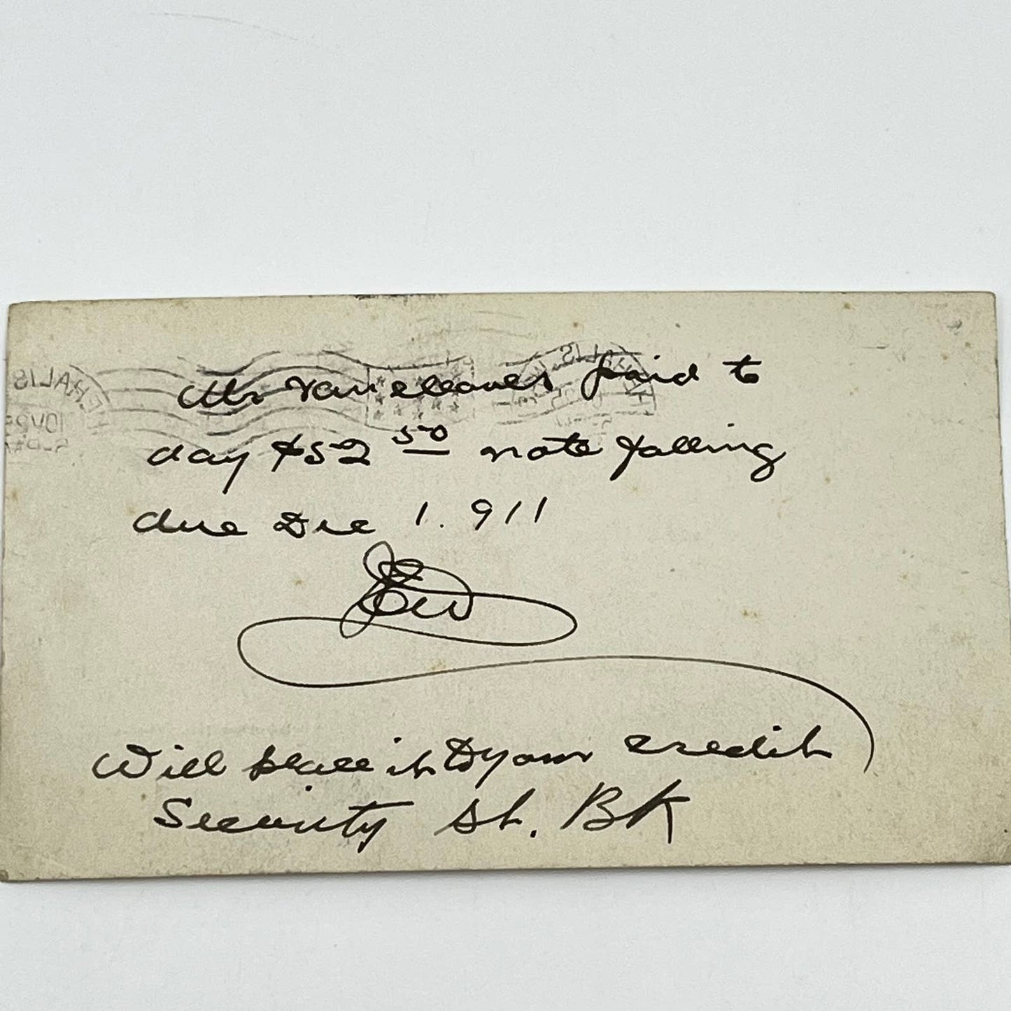 1911 Postal Cover Card w/ Letter Chehalis to Winlock Washington SC6