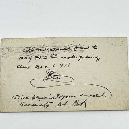 1911 Postal Cover Card w/ Letter Chehalis to Winlock Washington SC6