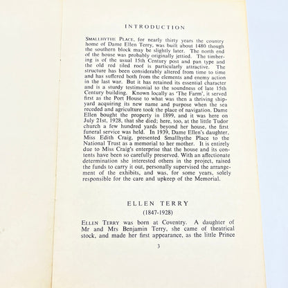 1967 Ellen Terry Memorial at Smallhythe Booklet London England H5-3