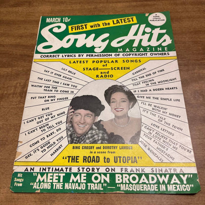 Song Hits Magazine March 1946 Bing Crosby Cover Frank Sinatra Story B3