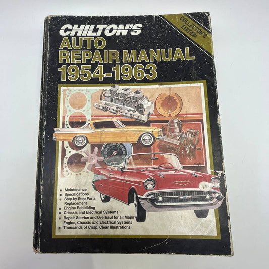 Chilton's 5652 Auto Repair Manual 1954-1963 Collectors Edition HC TI3