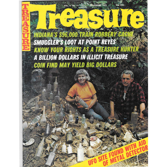 Treasure Magazine - Treasure Hunting Gold Mining Metal Detecting Nov 1973 M4