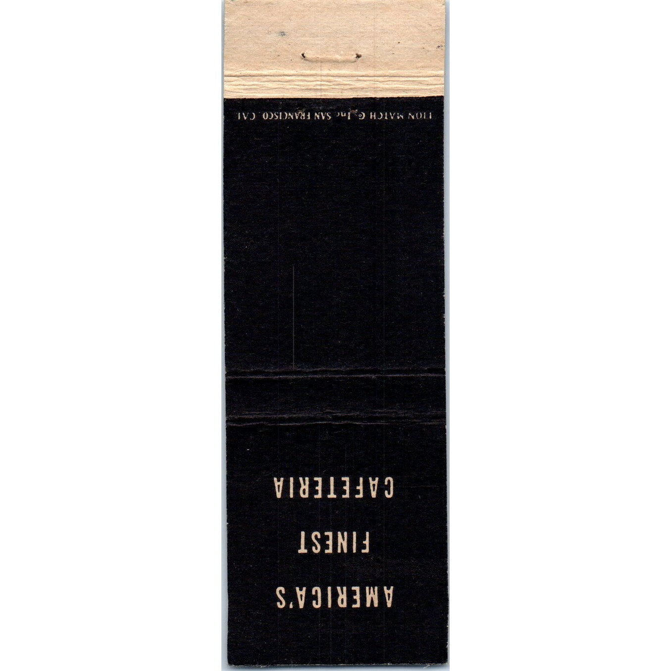 Moars Cafeteria San Francisco California Advertising Matchbook Cover MM9-1
