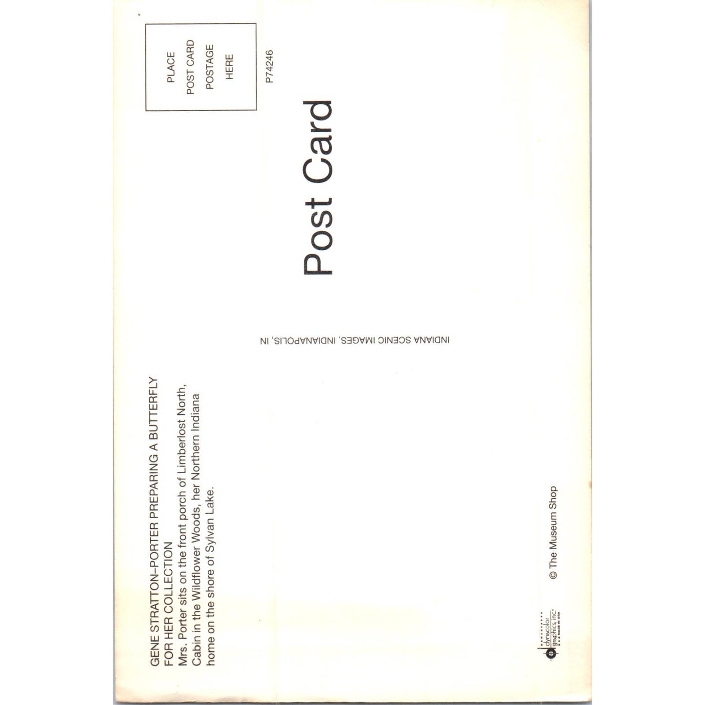 Gene Stratton-Porter Preparing a Butterfly Original Postcard TK1-P19