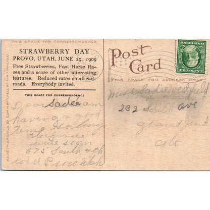 Carload of Giant Strawberries from Provo Utah 1910 Original Postcard TK1-24