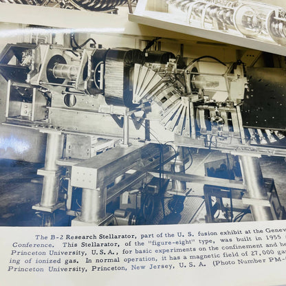 1958 Geneva Conference US Fusion Exhibit Stellarator Press Photo Set of 3 D3