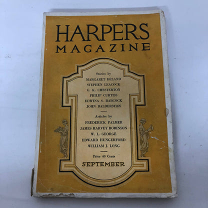 Harpers September 1920 Margaret Deland Frederick Palmer Roy Chapman Many Ads