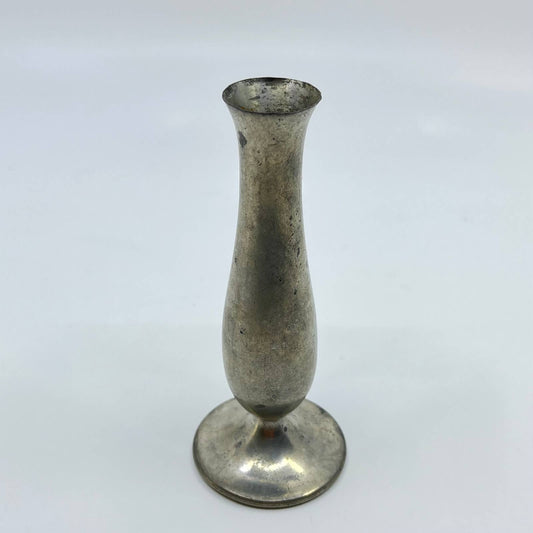 Daalderop Pewter Bud Vase, 7" Tall, Made in Holland, Mid Century Modern TF3