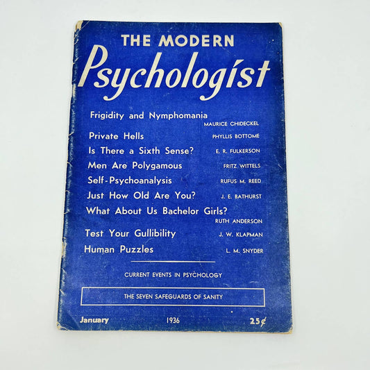 1936 January - The Modern Psychologist Magazine Dagobert D. Runes TF3