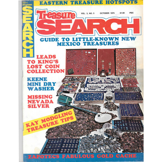 Treasure Search Magazine - Treasure Hunting Mining Metal Detecting Oct 1975 M4