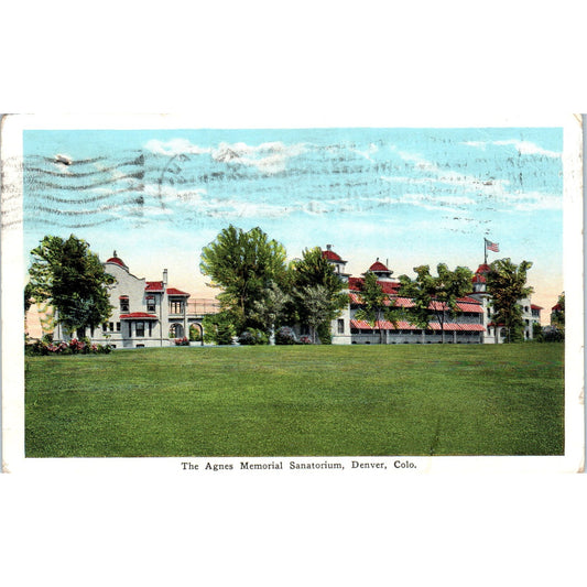 The Agnes Memorial Sanitorium Denver CO 1941 Original Postcard P2-2
