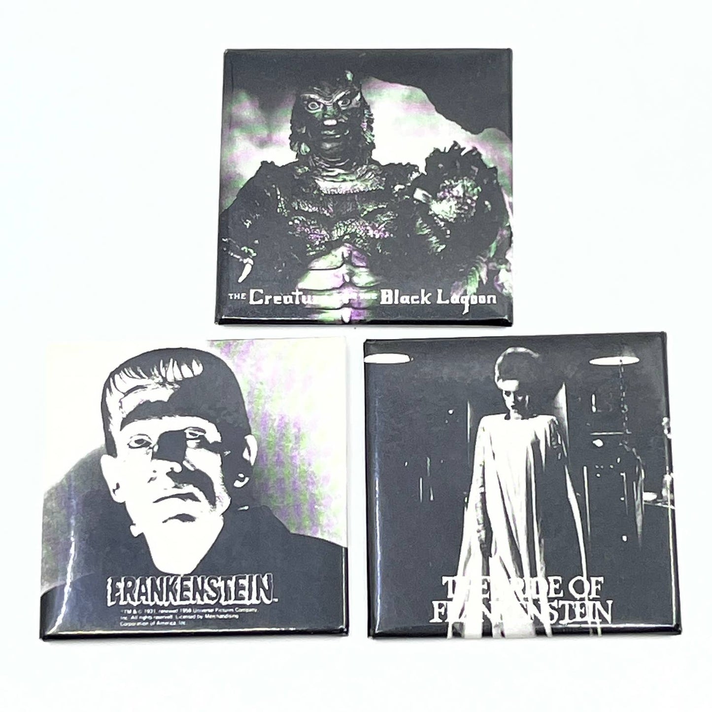 Vintage Monster Movie Refrigerator Magnet Set Frankenstein Black Lagoon SE1