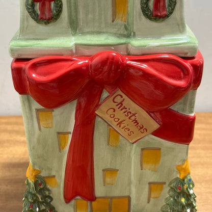 Sango Christmastime In The City Cookie Jar Chuck Fischer Downtown Building TA9