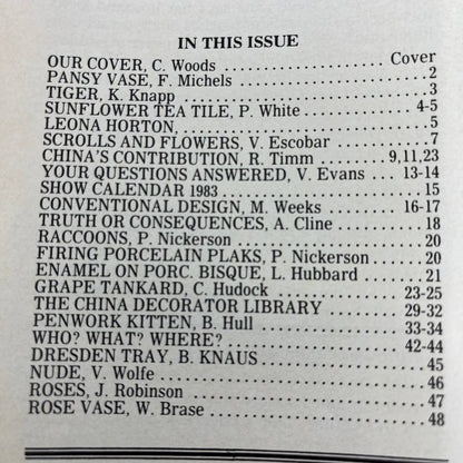 1983 Feb - The China Decorator Magazine - Poppies Catherine Woods TH8