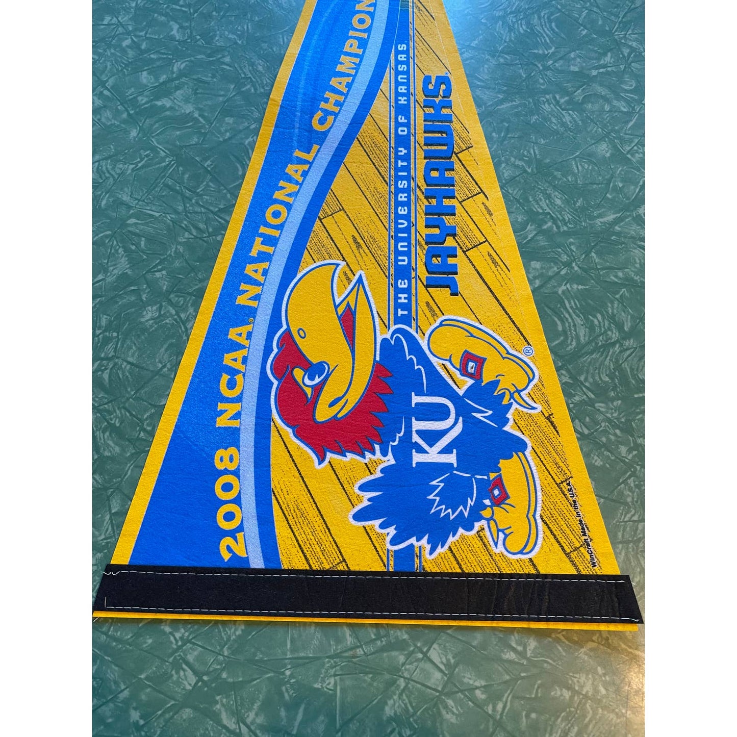 2008 NCAA National Champions University of Kansas Jayhawks Souvenir Pennant