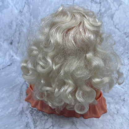 1988 Arco Mattel Barbie Head Styling Head Make Me Pretty Blonde Curly TI8