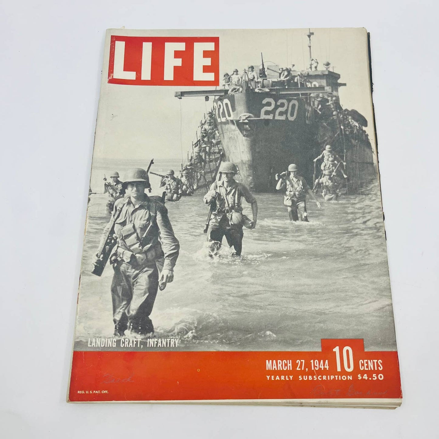 Life Magazine WWII Berlin Freed Women Marines Versailles March 27 1944 TD9