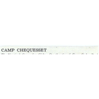 Camp Chequesset Alice H. Belding Cape Cod - 1921 Original Ad TJ7-S6