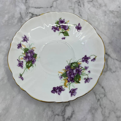 ROYAL STANDARD Fine Bone China England Cup and Saucer Violets TA7
