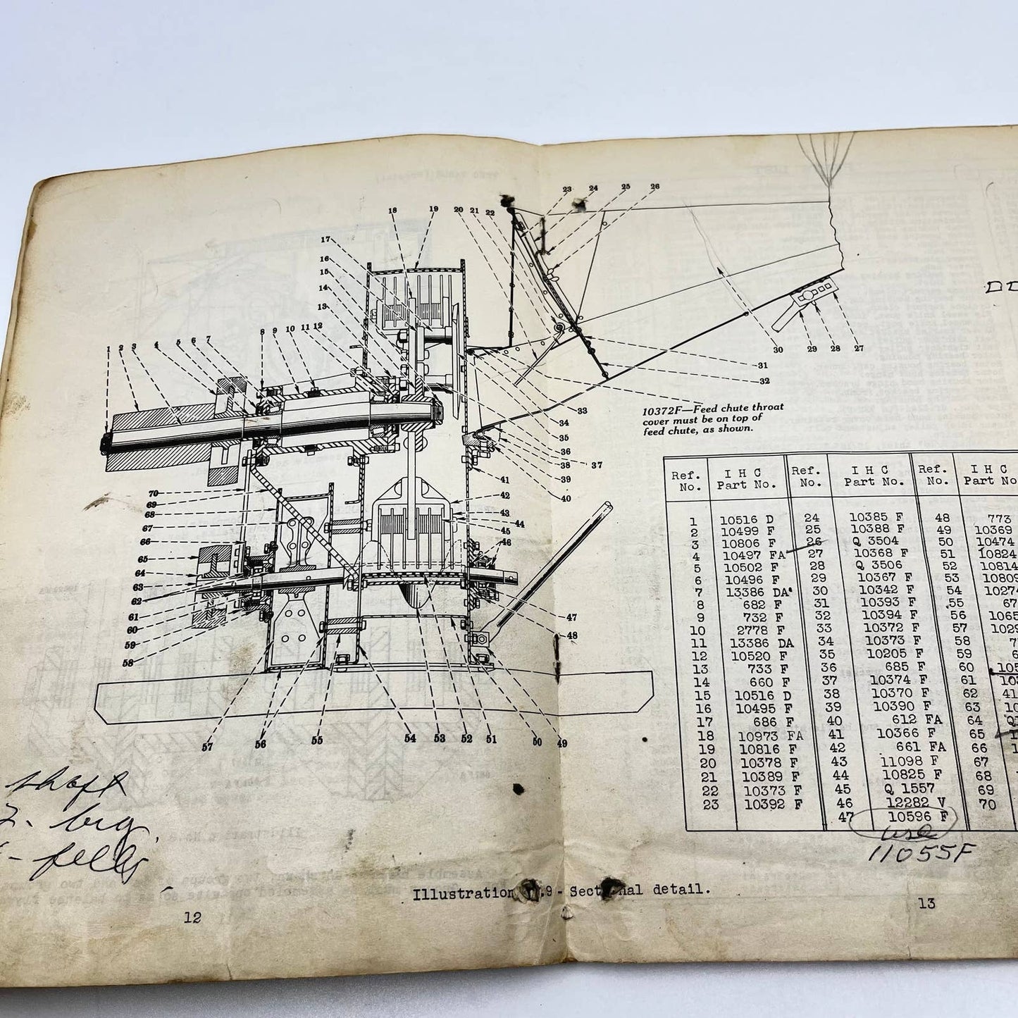 1945 McCormick Deering Hammer Mill No. 10 Owners Manual IH TC6