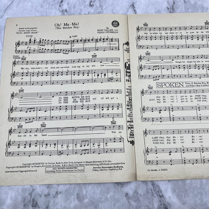 Vtg Sheet Music: Oh! Ma-Ma! The Butcher Boy 1928 Rudy Vallee V42-4
