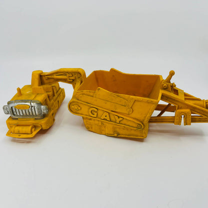 Vintage Gay Toys Inc. Plastic Yellow Construction Vehicle Excavator 14” TE1