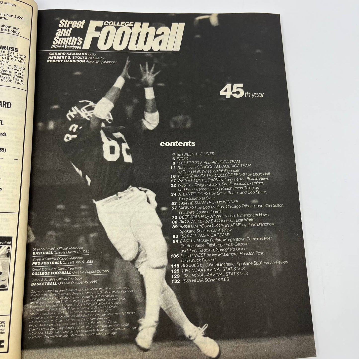 1985 Street & Smith’s College Football Yearbook Magazine Keith Byars Ohio TH3
