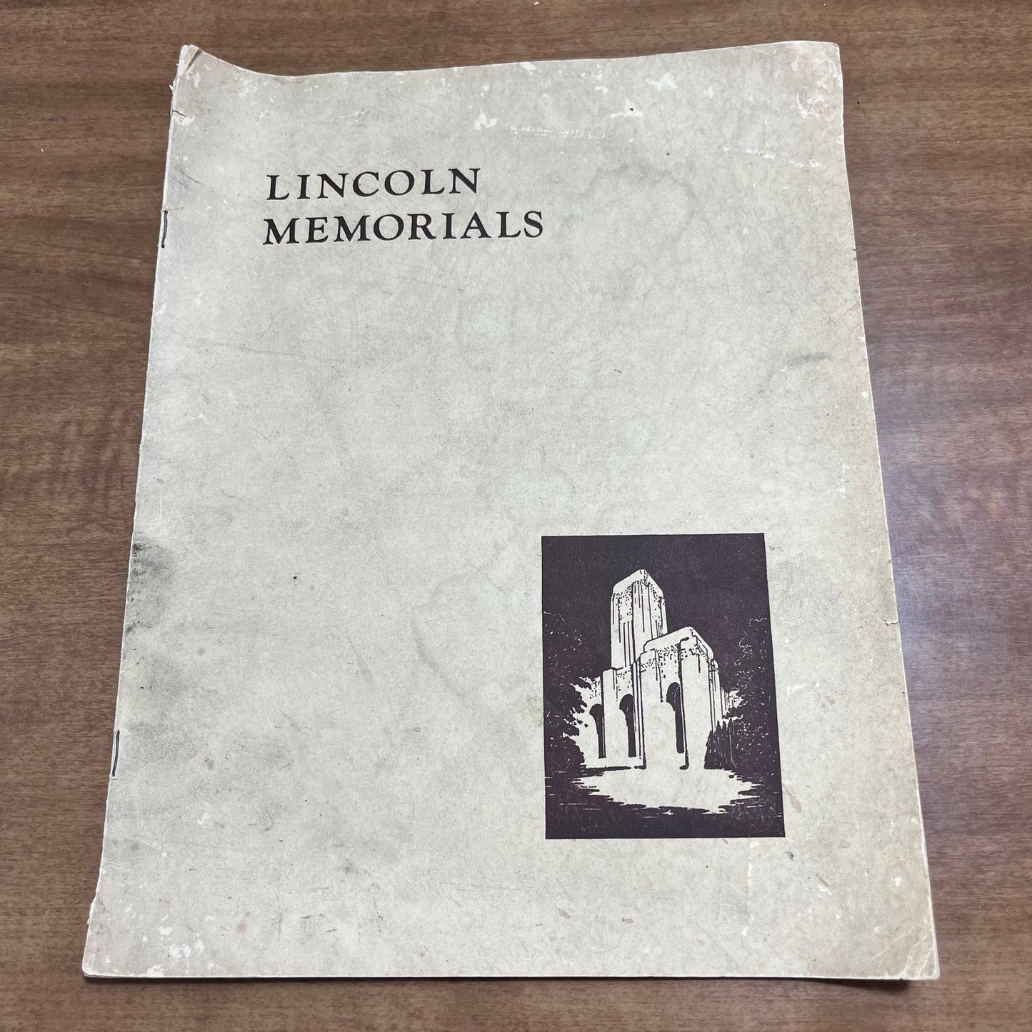 1927 Lincoln Memorials Booklet 16 pg w Pictures Bookwalter Indianapolis L2-1