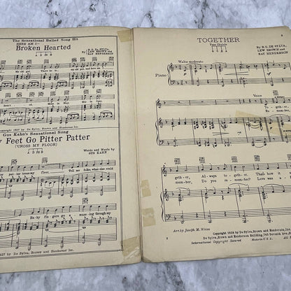 Together B.G. DeSylva Lew Brown Ray Henderson 1928 Sheet Music TK2-SM4