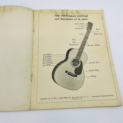 c1930 Smith’s New Rapid Instruction for Hawaiian Guitar Sheet Music Book M1